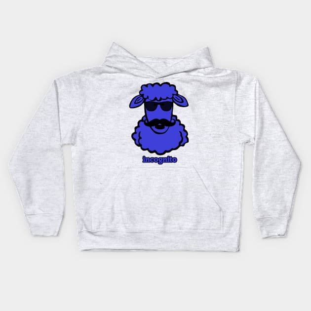 Blue Sheep Incognito Kids Hoodie by 1AlmightySprout